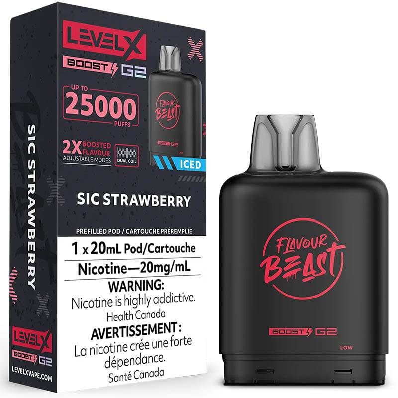 Level X G2 Ultra 50K Sic Strawberry | Urban Mist Vapes