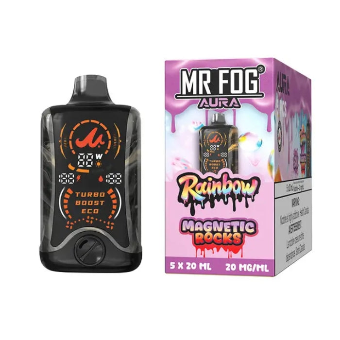 Mr Fog Aura Disposable Rainbow Magnetic Rocks | Urban Mist Vapes