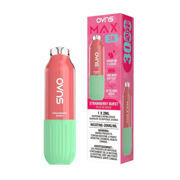 OVNS Max 3K Strawberry Burst disposable vape