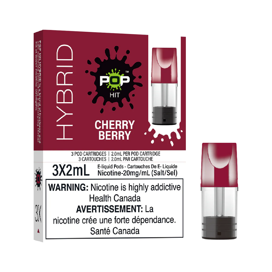 Pop Hit Hybrid Cherry Berry pre-filled pods | Urban Mist Vapes