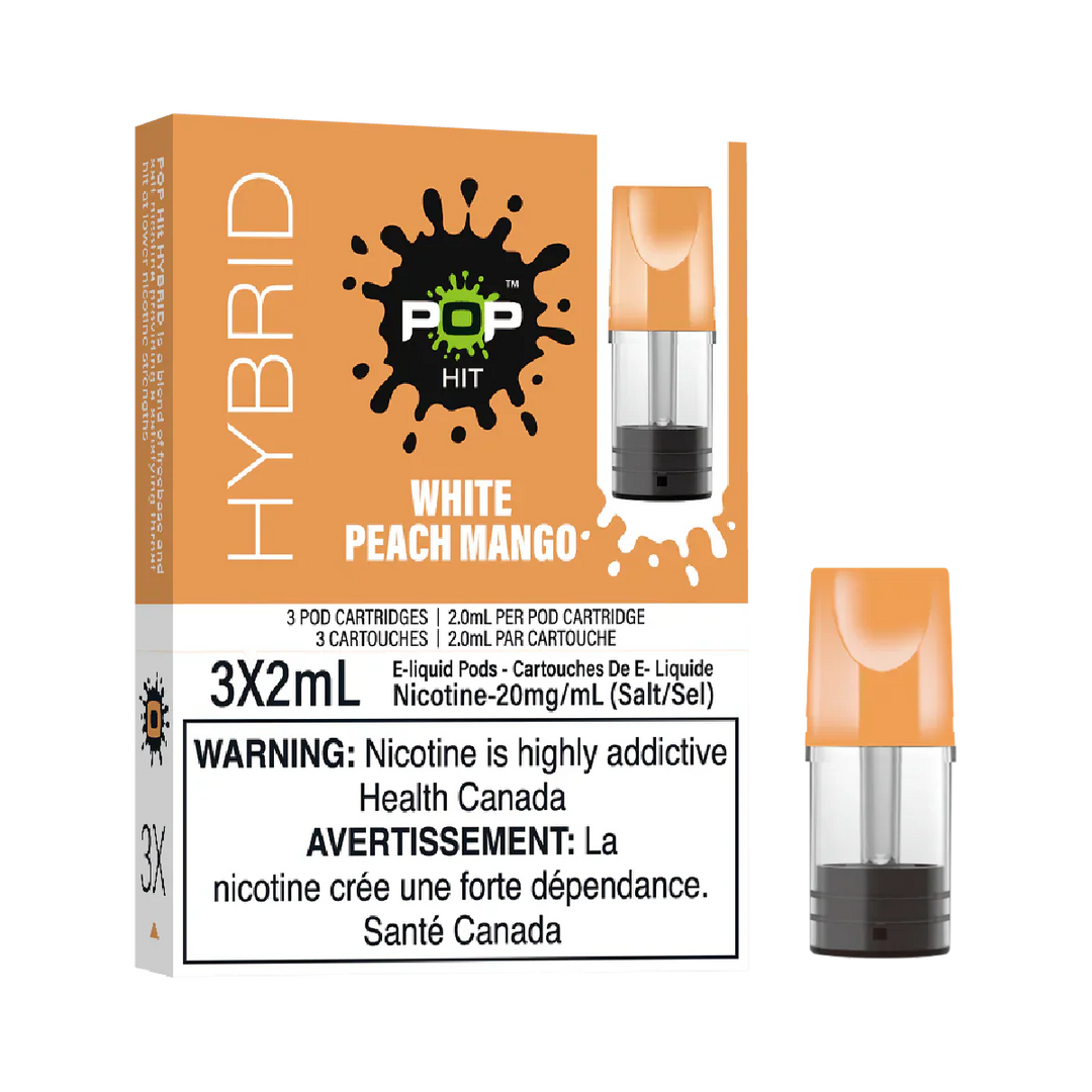 Pop Hit Hybrid White Peach Mango Pre-Filled Pod | Urban Mist Vapes