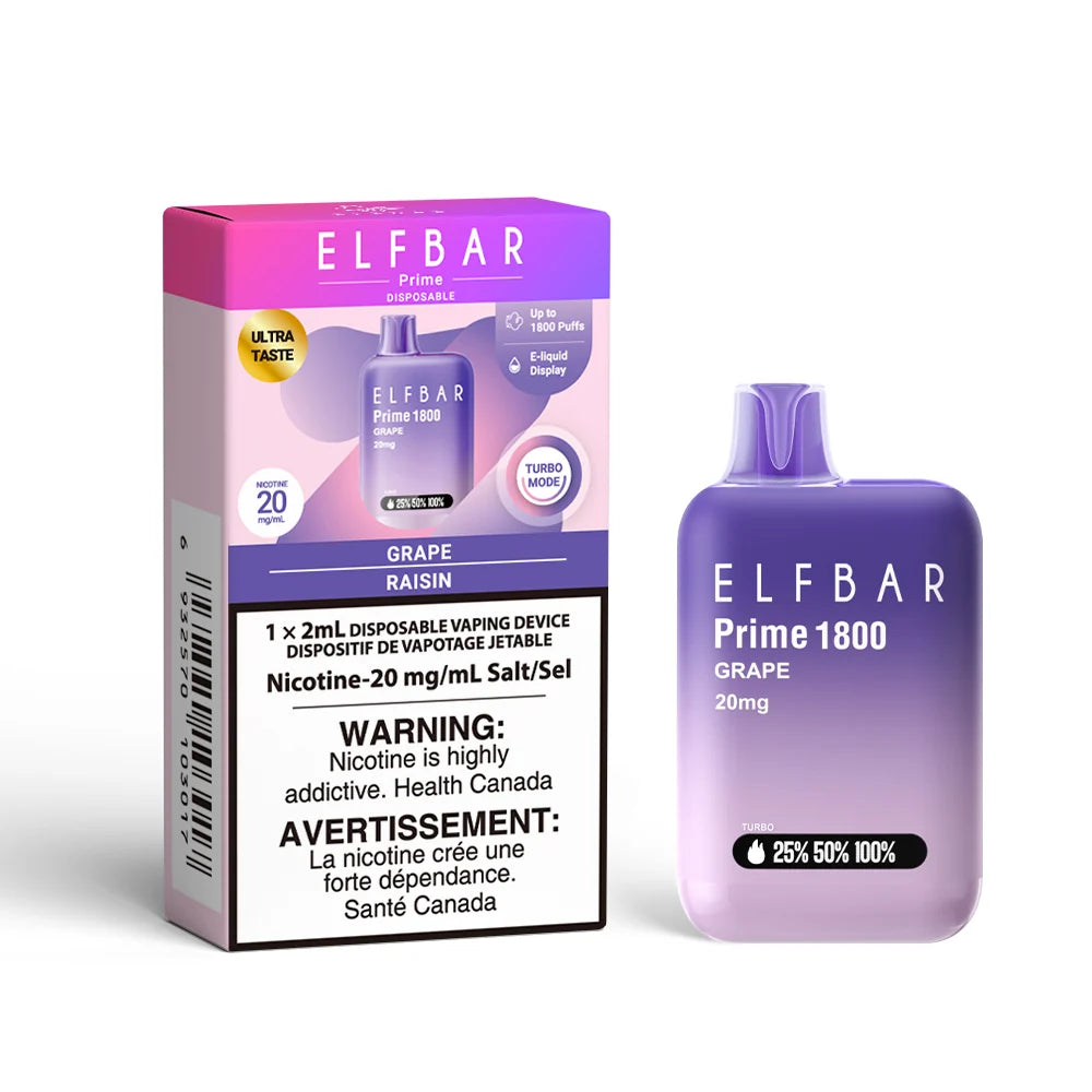 Elfbar Prime 1800 Disposable Vape Grape