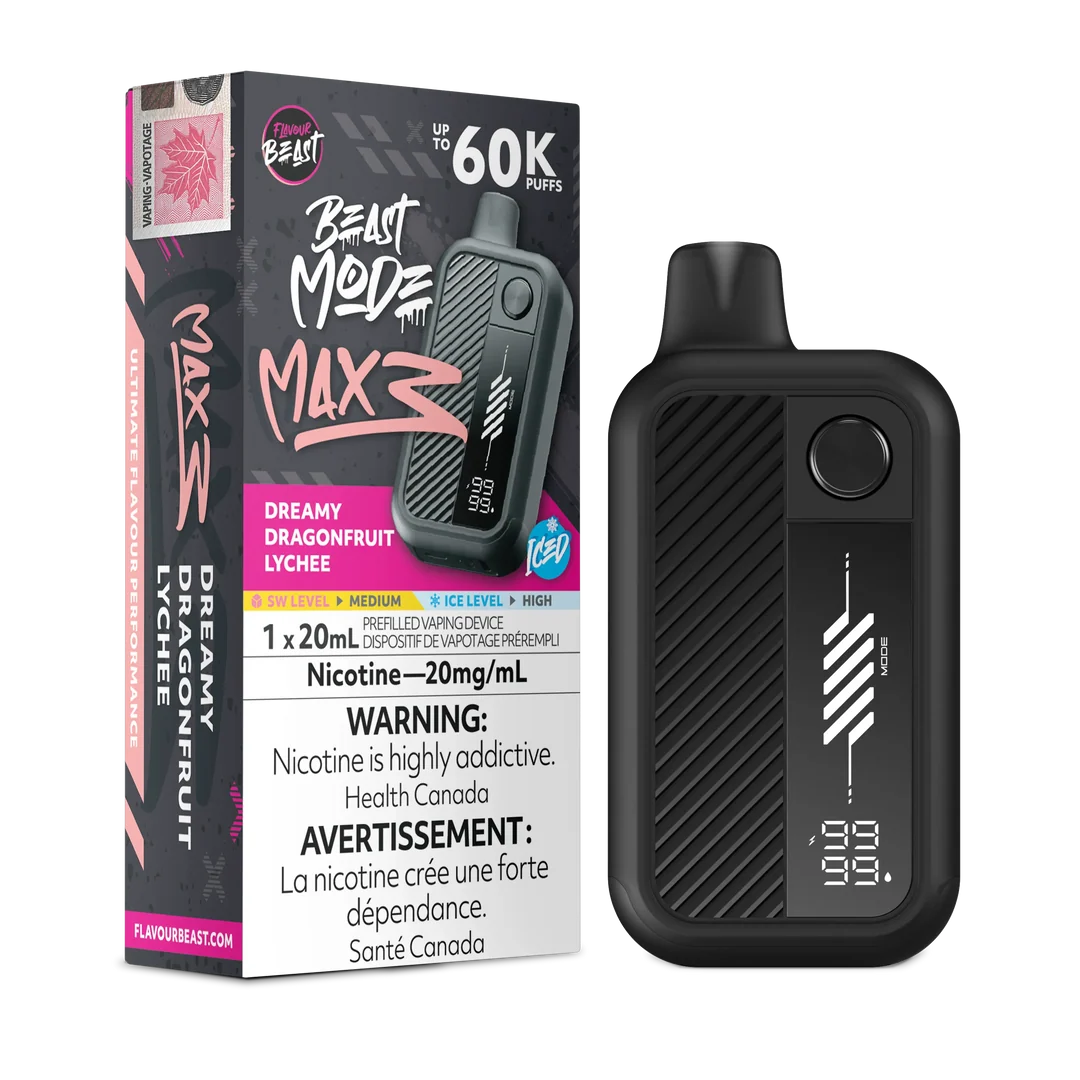 Flavour Beast Mode Max 3 60k Dreamy Dragonfruit Lychee Iced | Urban Mist Vapes