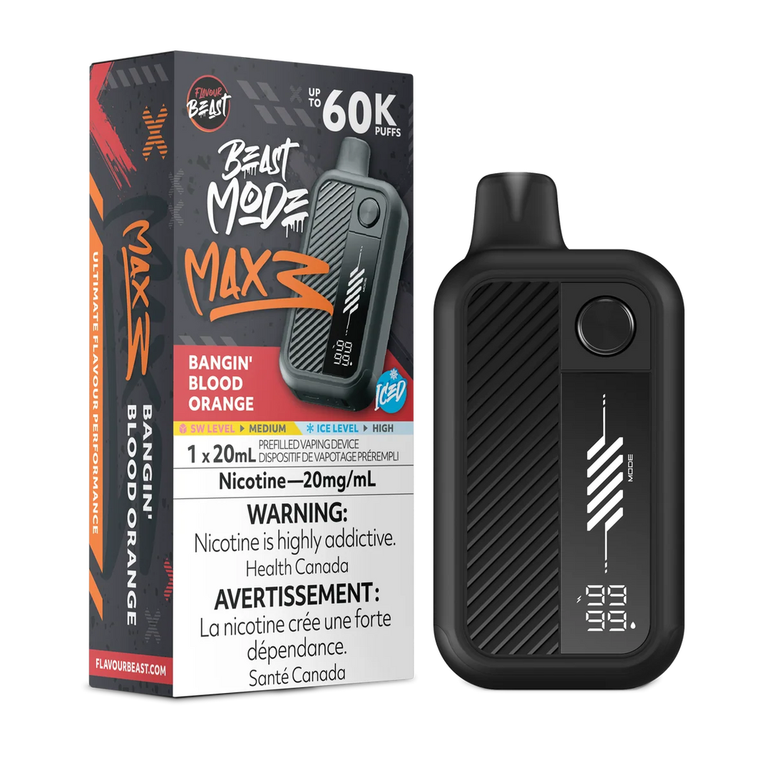 Flavour Beast Mode Max 3 60k Bangin' Blood Orange Iced | Urban Mist Vapes