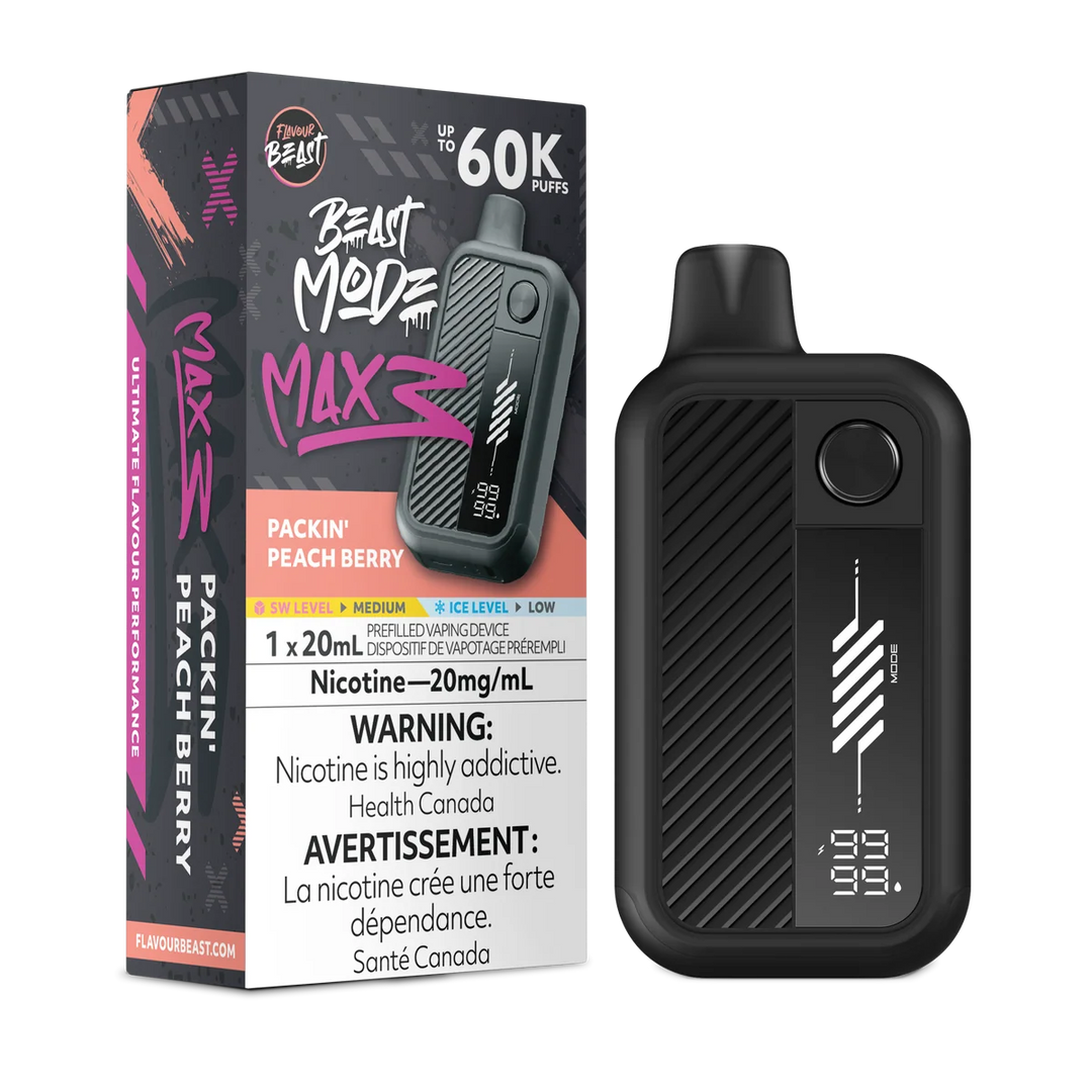 Flavour Beast Mode Max 3 60k Packin' Peach Berry | Urban Mist Vapes