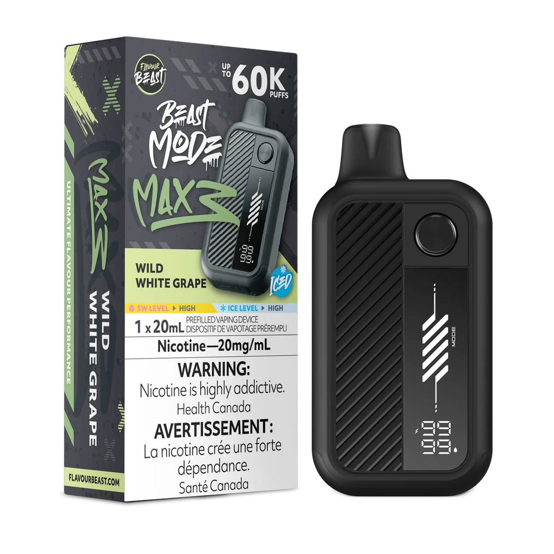 Flavour Beast Mode Max 3 60k Wild White Grape Iced | Urban Mist Vapes