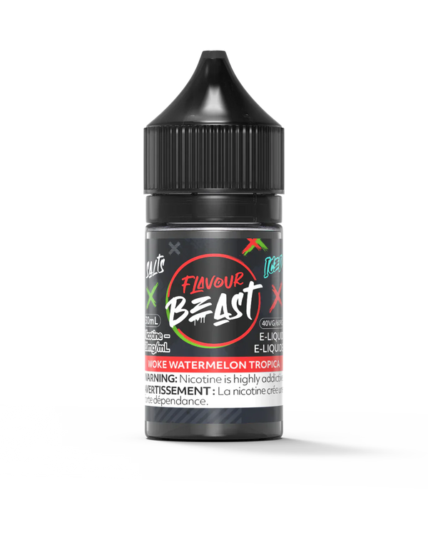 Flavour Beast Woke Watermelon Tropica Salt Nicotine E-Liquid | Urban Mist Vapes