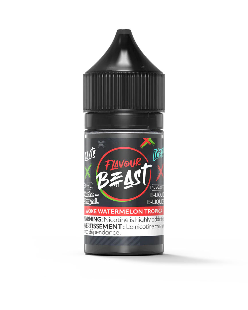 Flavour Beast Woke Watermelon Tropica Salt Nicotine E-Liquid | Urban Mist Vapes