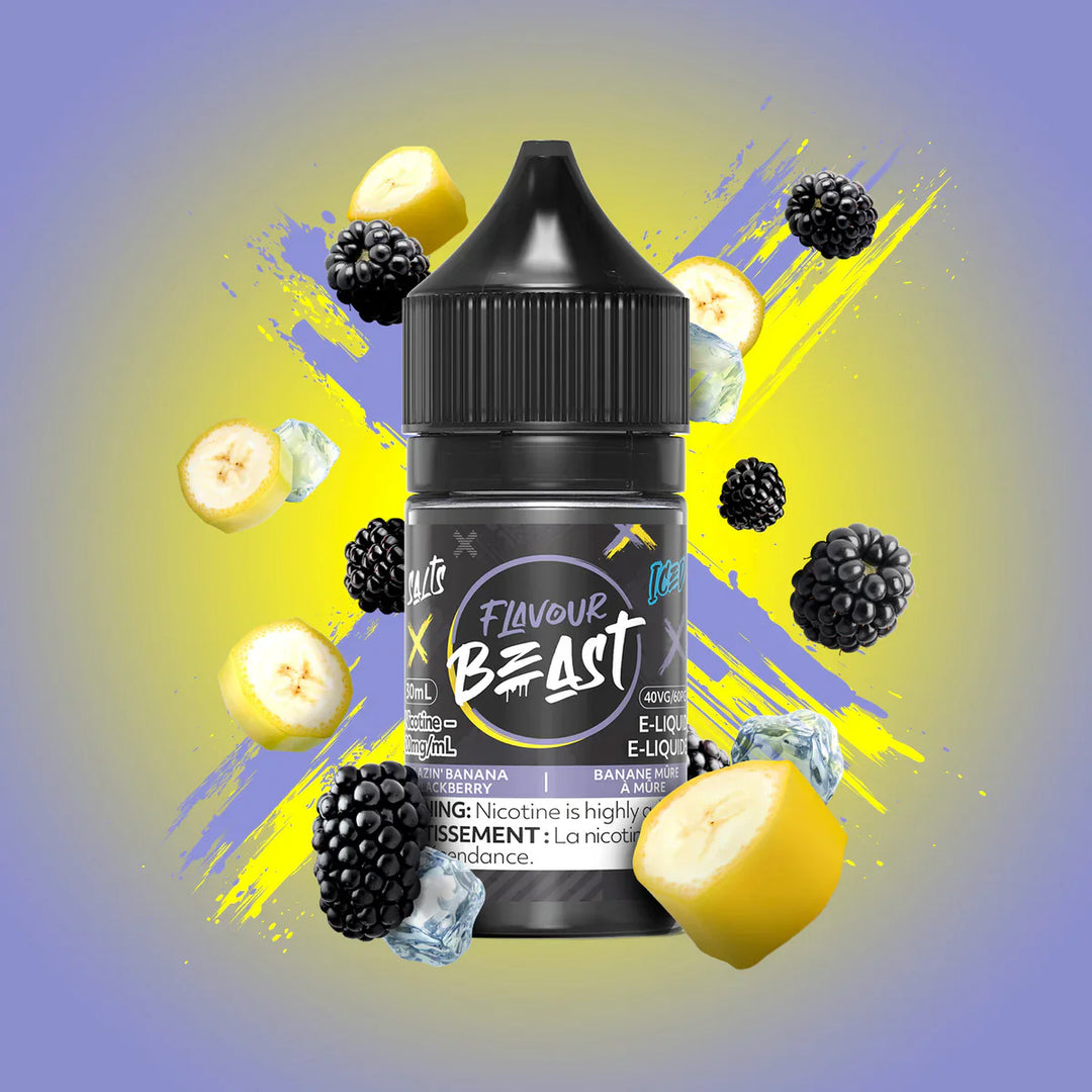 Flavour Beast Balzin Banana Blackberry Salt Nicotine E-Liquid | Urban Mist Vapes