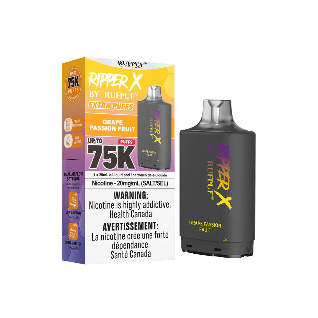 Ripper X 75k 20ML Pod Grape Passion Fruit | Urban Mist Vapes