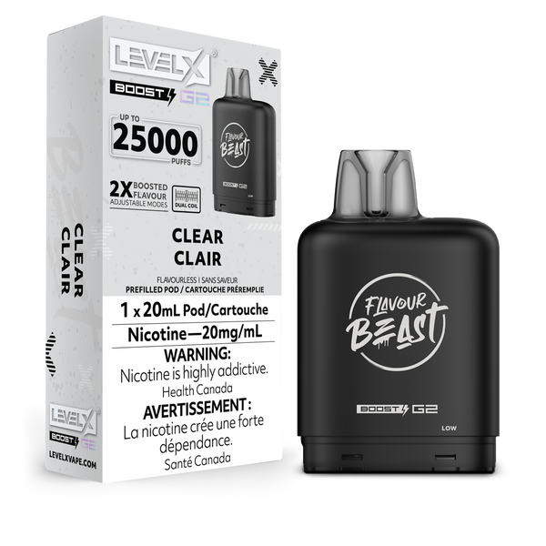 Flavour Beast Level X Flavourless Pre-Filled Pod | Urban Mist Vapes