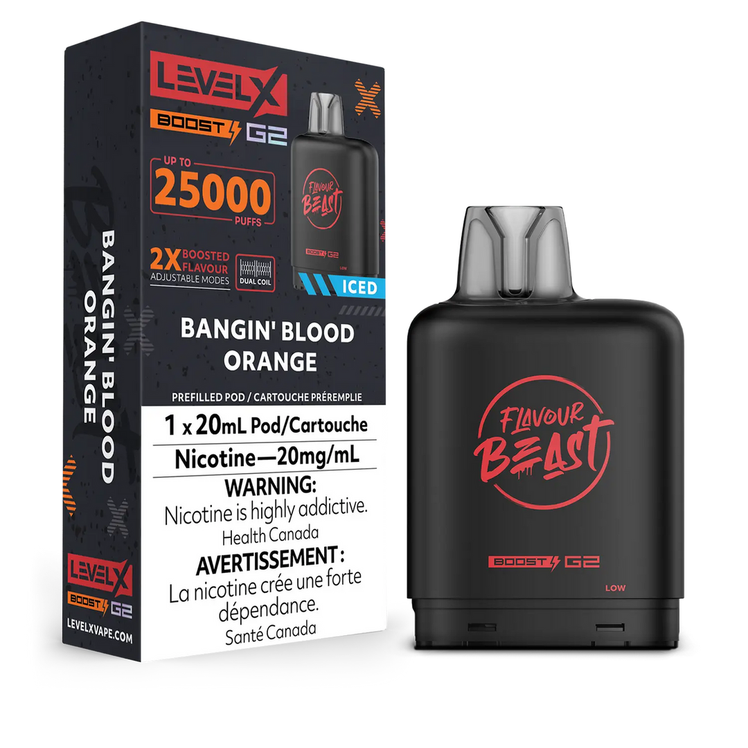 Flavour Beast Level X Bangin Blood Orange Pre-Filled Pod | Urban Mist Vapes