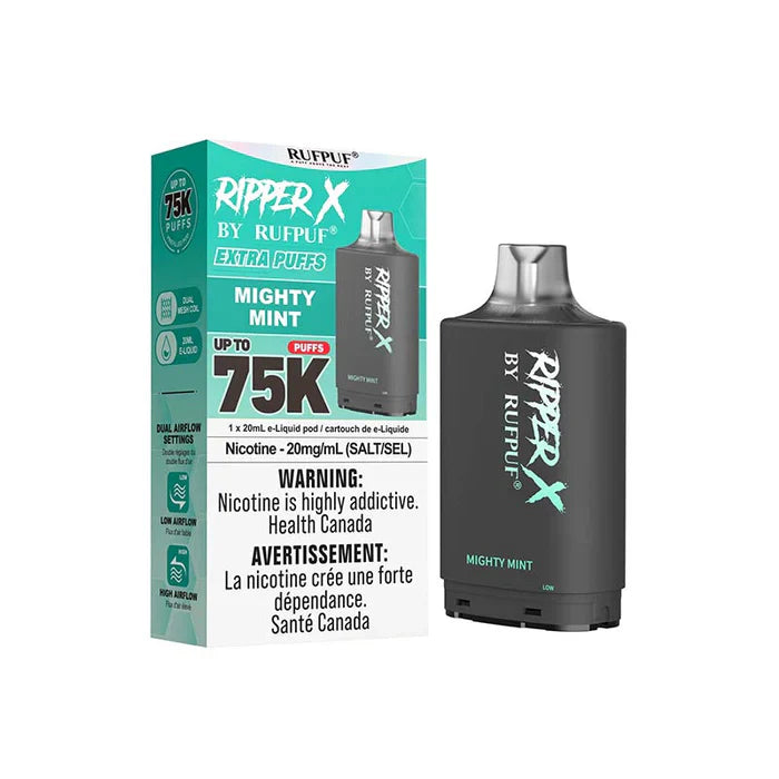 Ripper X 75k 20ML Pod Mighty Mint | Urban Mist Vapes
