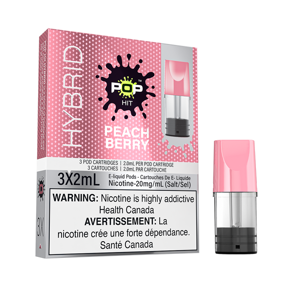 Pop Hit Hybrid Peach Berry Pre-Filled Pod | Urban Mist Vapes