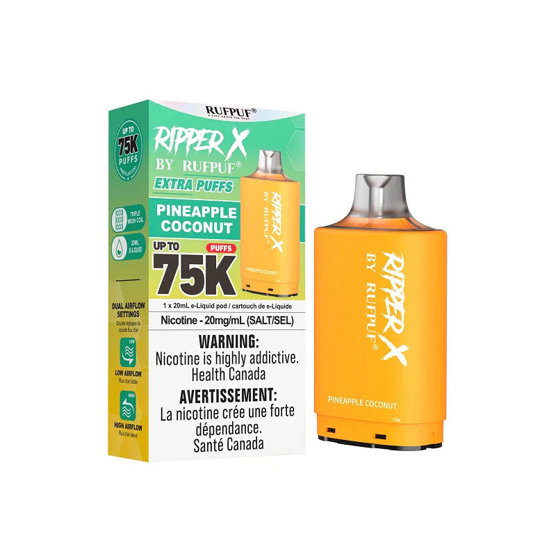 Ripper X 75k 20ML Pod Pineapple Coconut | Urban Mist Vapes