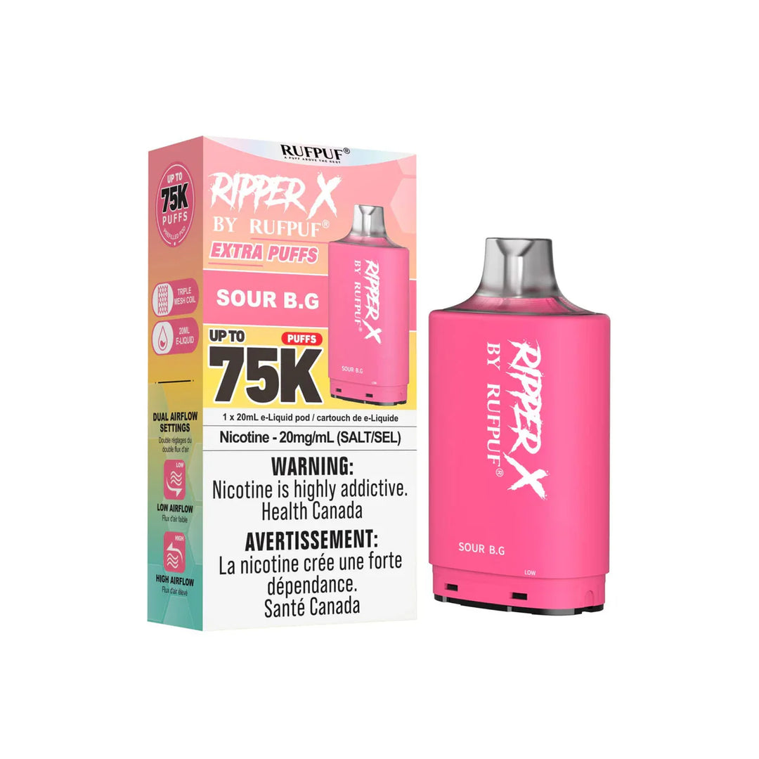 Ripper X 75k 20ML Pod Sour B.G | Urban Mist Vapes