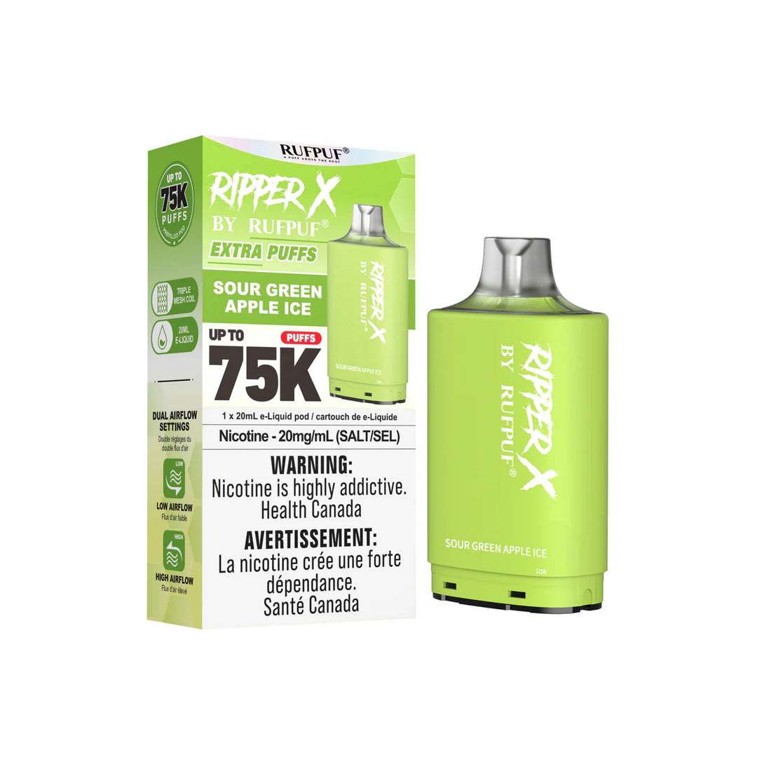Ripper X 75k 20ML Pod Sour Green Apple Ice