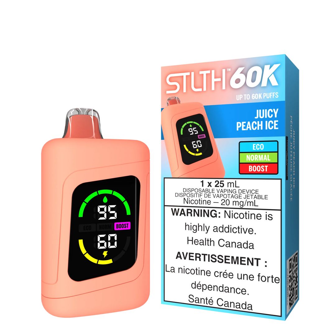 STLTH 60k Disposable Juicy Peach Ice | Urban Mist Vapes