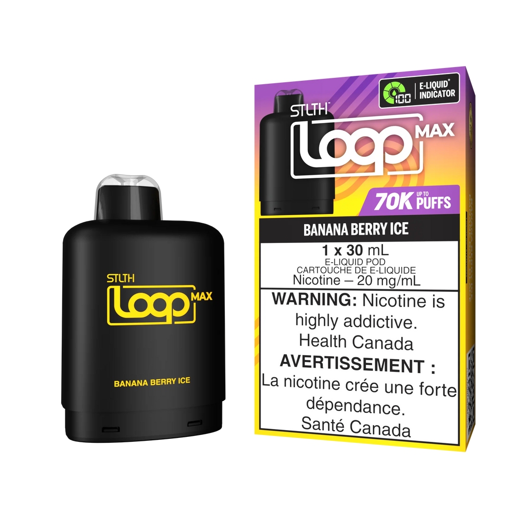 STLTH Loop Max 70k Banana Berry Ice POD Systems, Pre-Filled Pods
