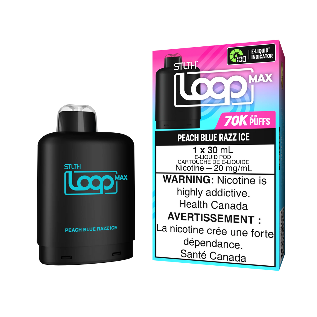 STLTH Loop Max 70k Peach Blue Razz Ice Pre-Filled Pod | Urban Mist Vapes
