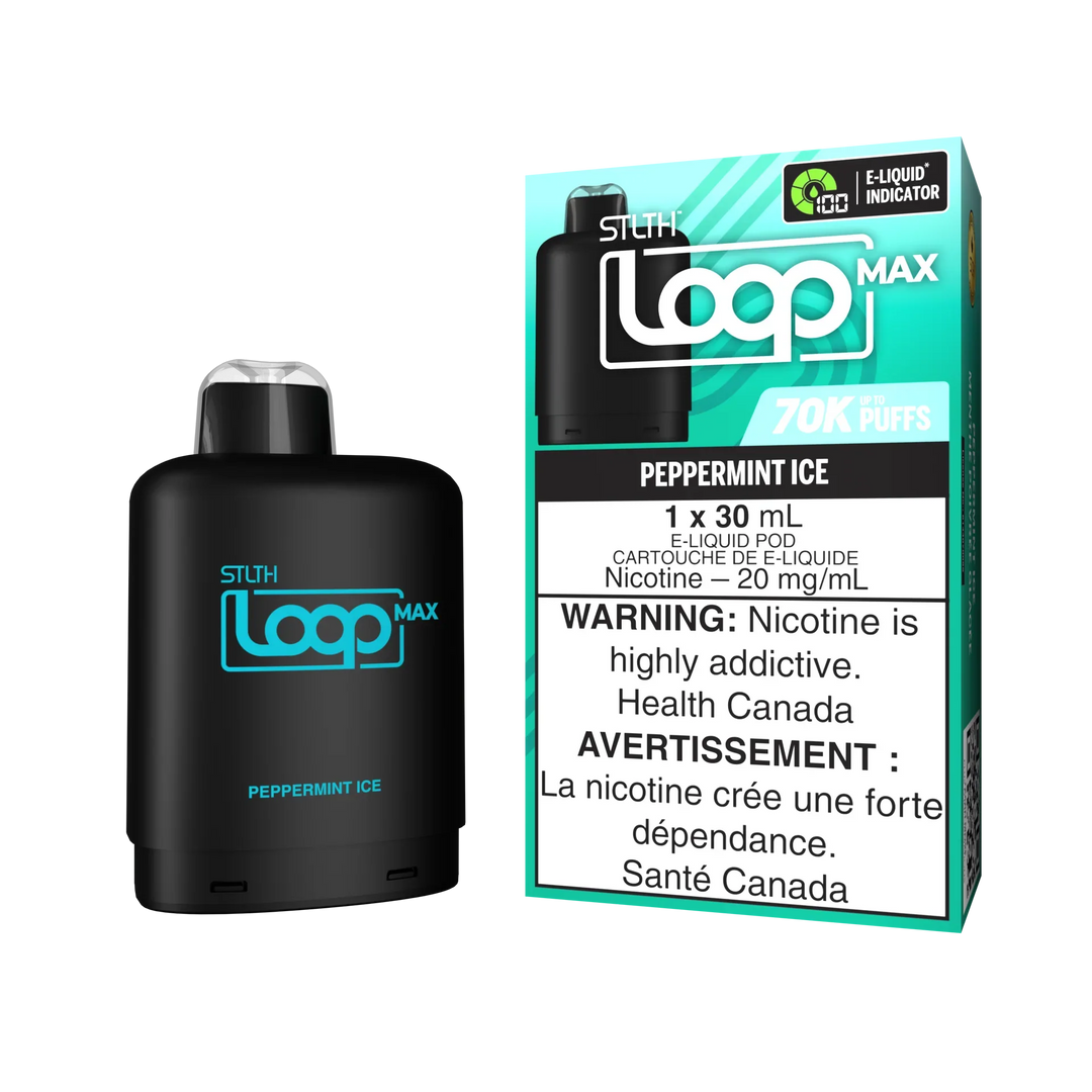 STLTH Loop Max 70k Peppermint Ice POD Systems, Pre-Filled Pods