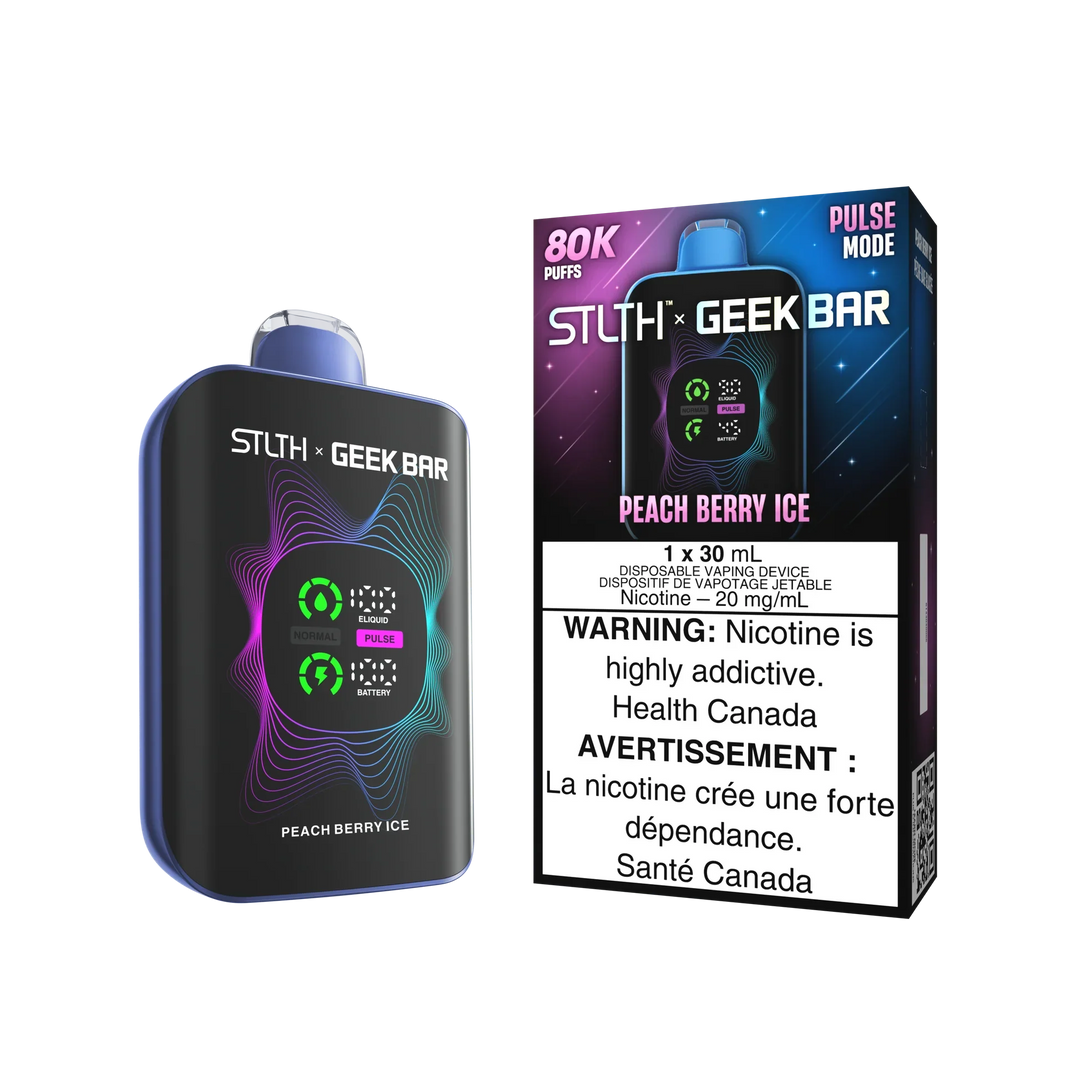 STLTH x Geek Bar 80K Disposable Peach Berry Ice | Urban Mist Vapes