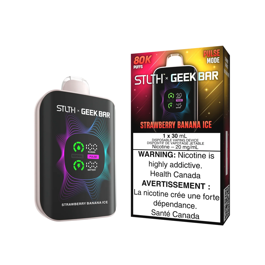 STLTH x Geek Bar 80K Disposable Strawberry Banana Ice | Urban Mist Vapes