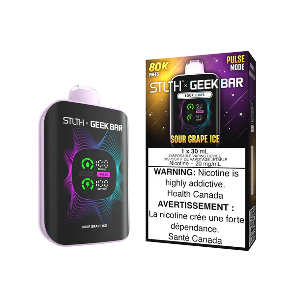 STLTH x Geek Bar 80K Disposable Sour Grape Ice | Urban Mist Vapes
