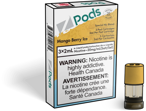 Zpods Mango Berry Ice Pre-Filled Pod | Urban Mist Vapes