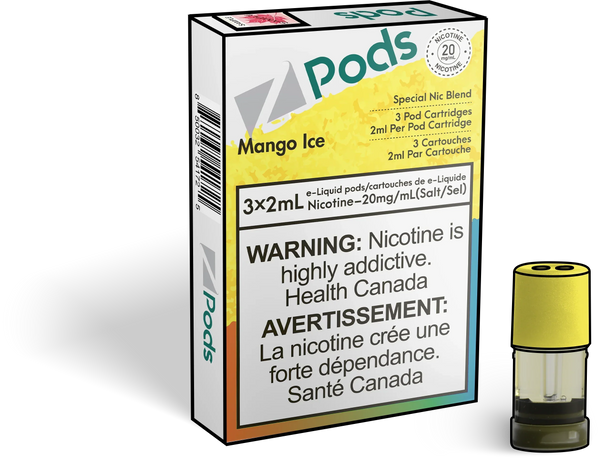 Zpods Mango Ice Pre-Filled Pods | Urban Mist Vapes