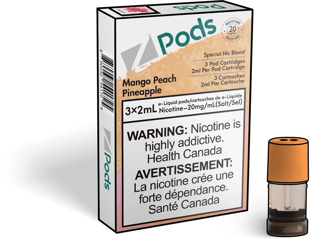 Zpods Pre-Filled Pods Mango Peach Pineapple