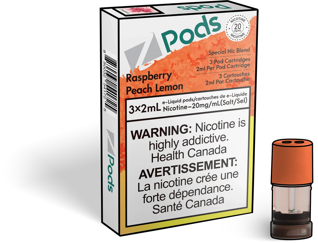 Zpods Pre-Filled Pods Raspberry Peach Lemon
