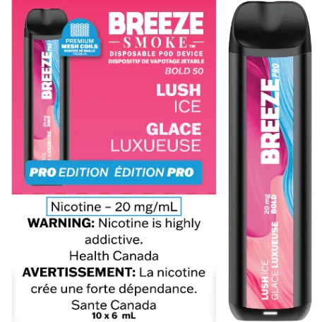 Breeze Pro S50 2000 4ML Lush Ice disposable vape | Urban Mist Vapes