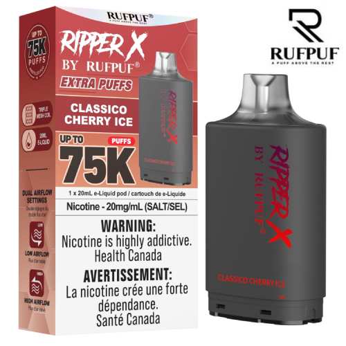 Ripper X 75k 20ML Pod Classico Cherry Ice | Urban Mist Vapes