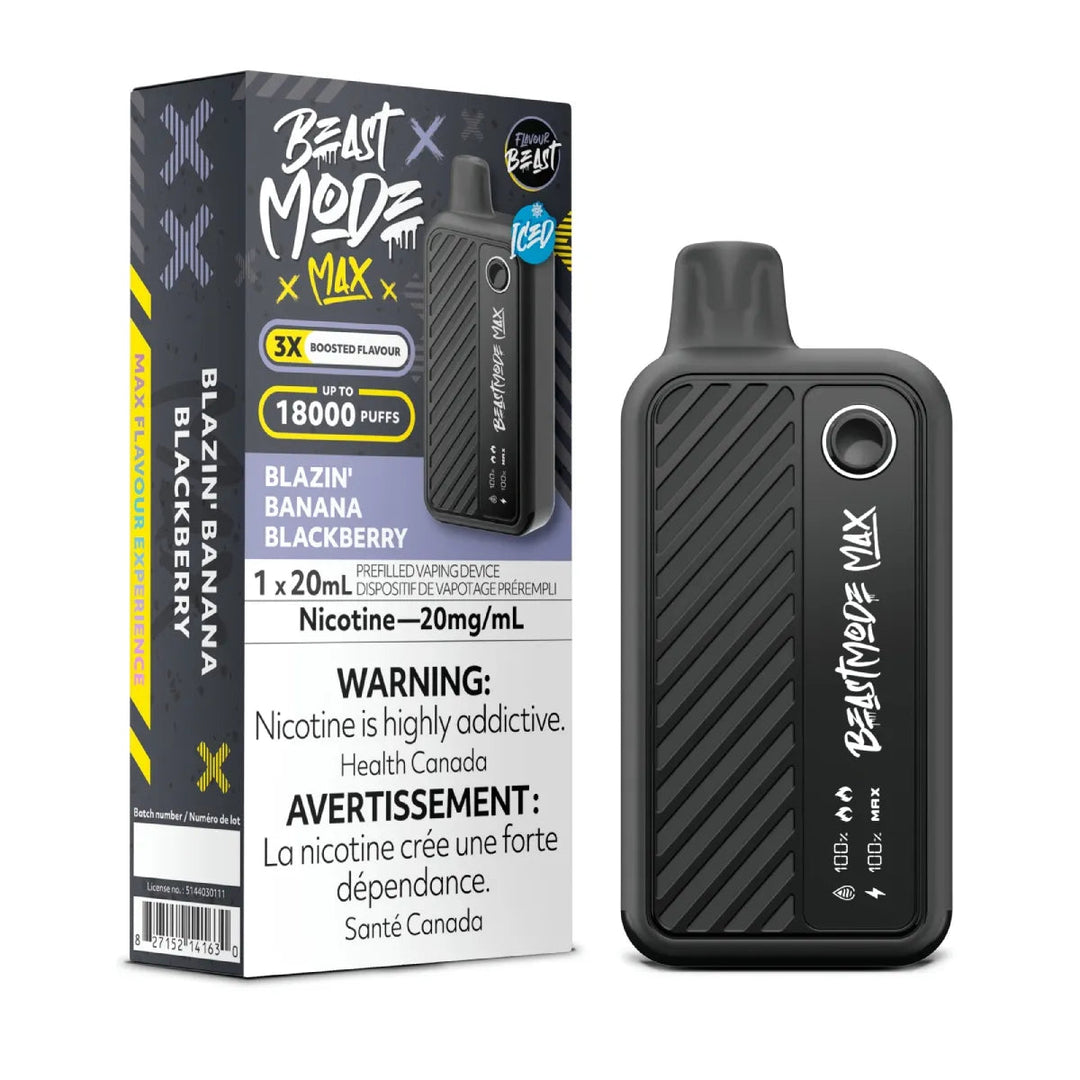 Flavour Beast Mode Max 18K Blazin' Banana Blackberry disposable vape
