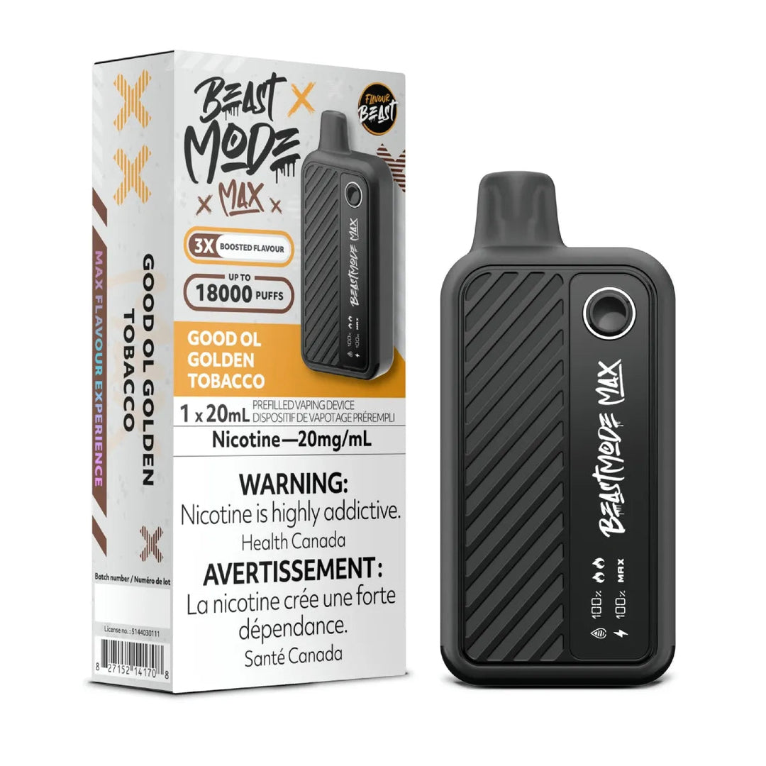 Flavour Beast Mode Max 18K Good Ol' Golden Tobacco disposable vape