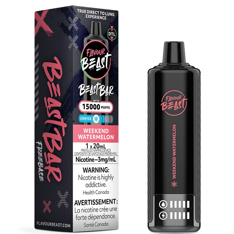 Flavour Beast Beast Bar 15K Weeknd Watermelon Low Ice Disposable Vape | Urban Mist Vapes