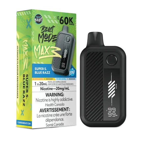 Flavour Beast Mode Max 3 60k Super S. Blue Razz Iced | Urban Mist Vapes