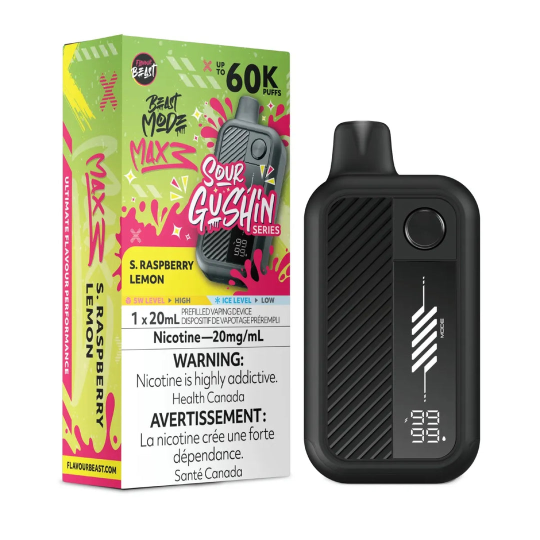 Flavour Beast Mode Max 3 60k S.G S Raspberry Lemon | Urban Mist Vapes