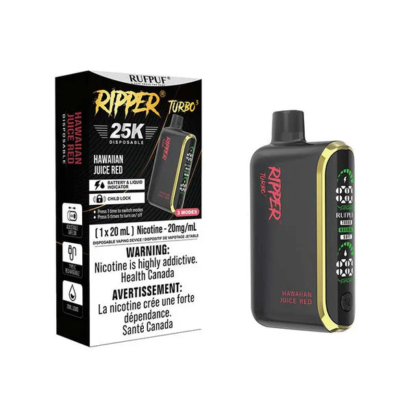 Ripper Turbo 3 Hawaiian Red Disposable | Urban Mist Vapes