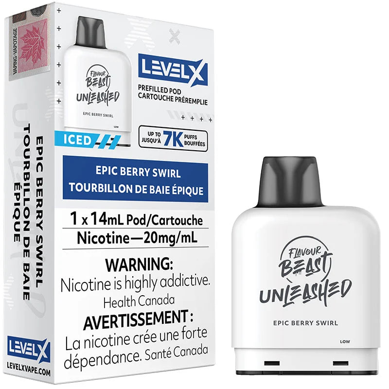 Flavour Beast Level X Epic Berry Swirl Pre-Filled Pod | Urban Mist Vapes