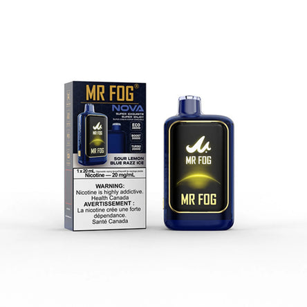 Mr Fog Nova Blue Razz Steezy Sour Lemon Ice Disposable | Urban Mist Vapes