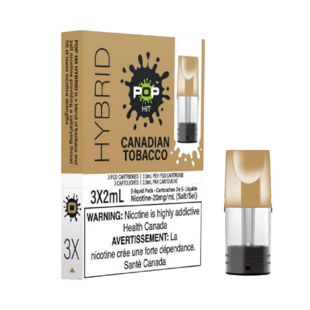 Pop Hit Hybrid Canadian Tobacco Pre-Filled Pod | Urban Mist Vapes