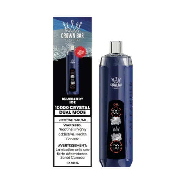 Crown Bar Crystal 10k Blueberry Ice
