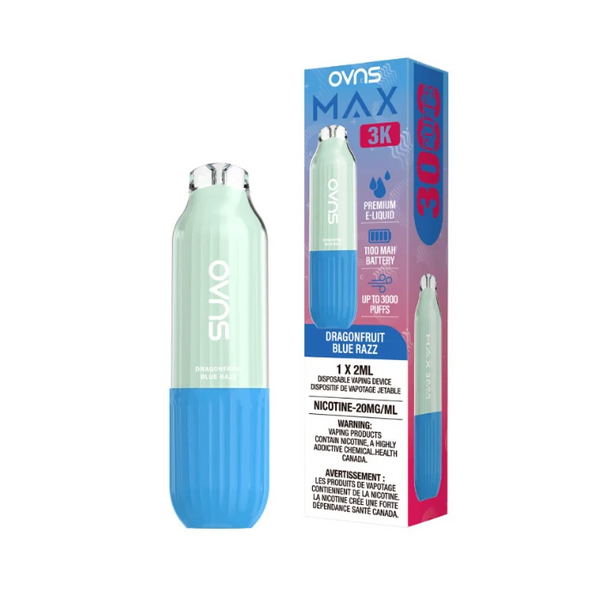 OVNS Max 3K Dragonfruit Blue Razz Disposable Vape | Urban Mist Vapes