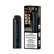 Marz Bar 1200 puff Blast Blue Razz 0 nicotine disposable vape