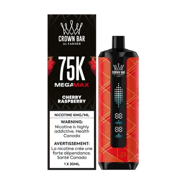 Al Fakher Crown Bar Mega Max 75K Cherry Raspberry | Urban Mist Vapes
