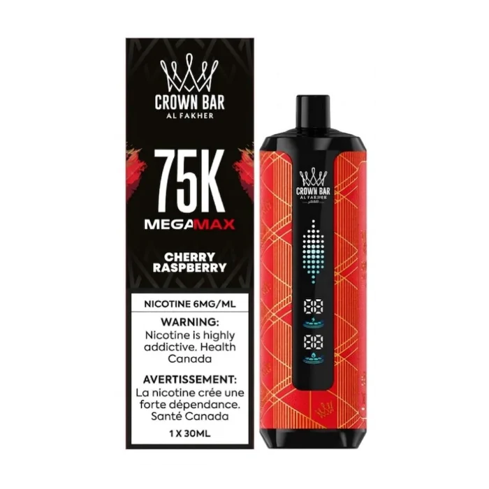 Crown Bar Mega Max 75k Cherry Raspberry