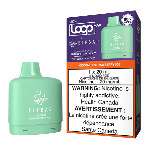 STLTH Loop Max x Elf Bar 50k Coconut Strawberry Ice Pod | Urban Mist Vapes