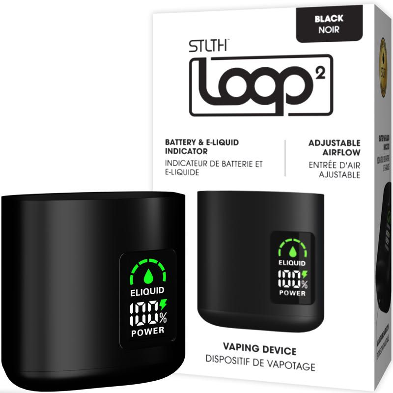 STLTH Loop Max Black Pod System Battery | Urban Mist Vapes
